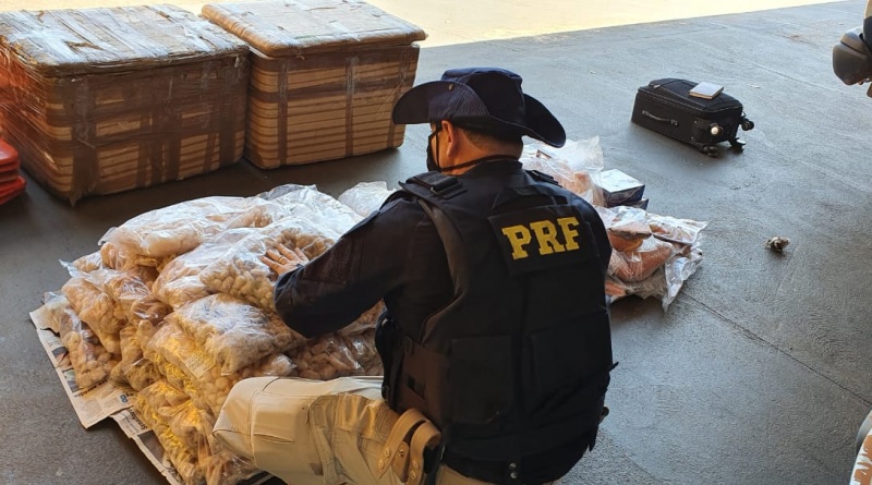 PRF apreende carga de camarão, carne bovina, bacalhau, salmão e siri em Pontes e Lacerda
