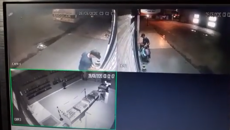 Tabacaria é alvo de ladrão no centro de Pontes e Lacerda