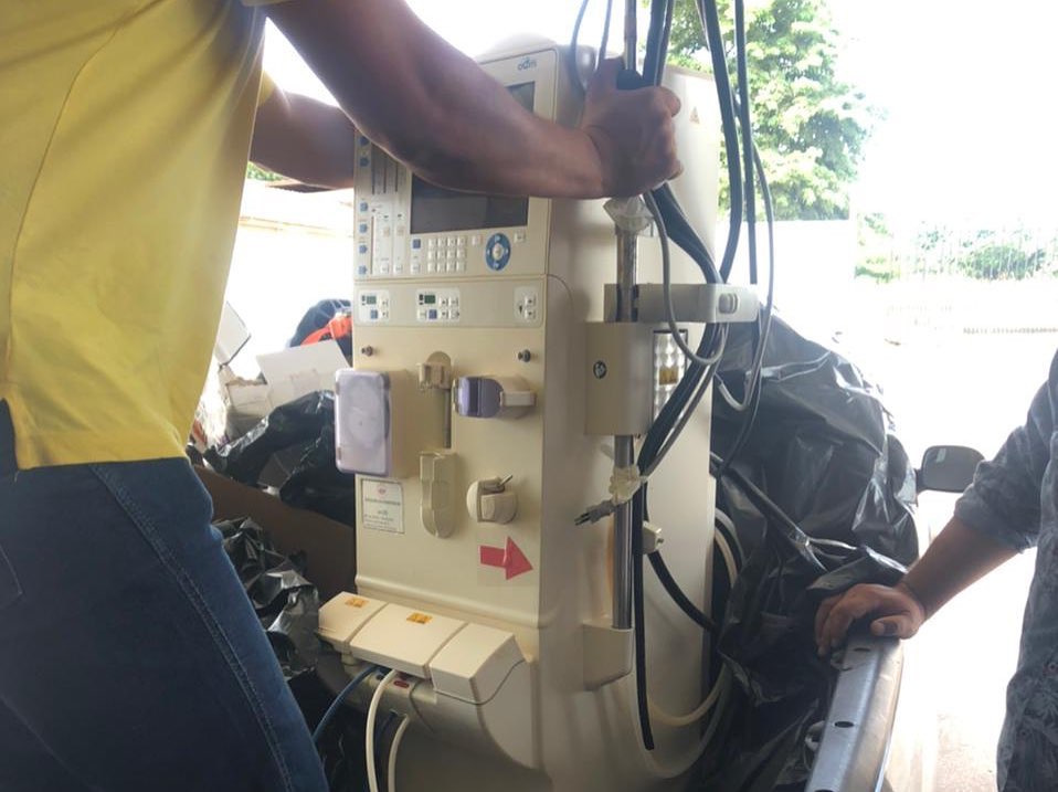 Equipamento de Hemodiálice chega em Pontes e Lacerda e irá ser utilizado por pacientes em tratamento contra o COVID-19