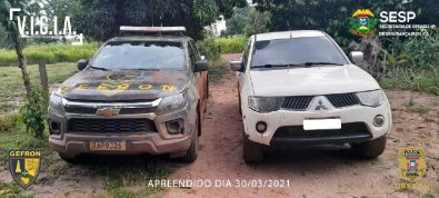 Fronteira: Gefron localiza caminhonete roubada
