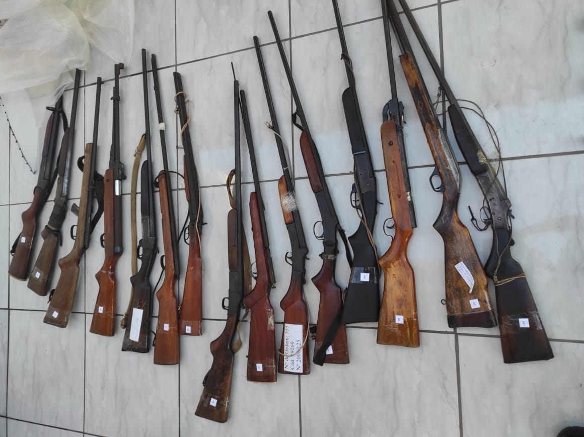 Polícia Civil encaminha 29 armas de fogo para destruição em São José dos Quatro Marcos