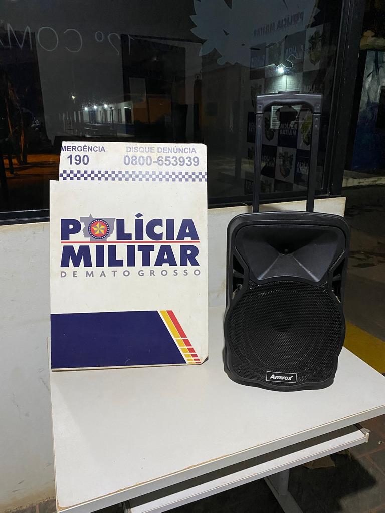 Perturbação do sossego: PM de Pontes e Lacerda apreende caixa de som