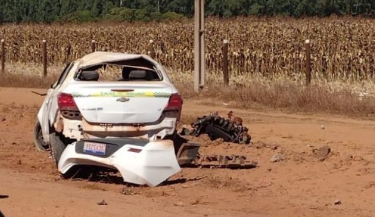 Assaltante morre após roubar táxi em Pontes e Lacerda; tentou fugir da policia e capotou o veículo próximo a Vilhena-RO