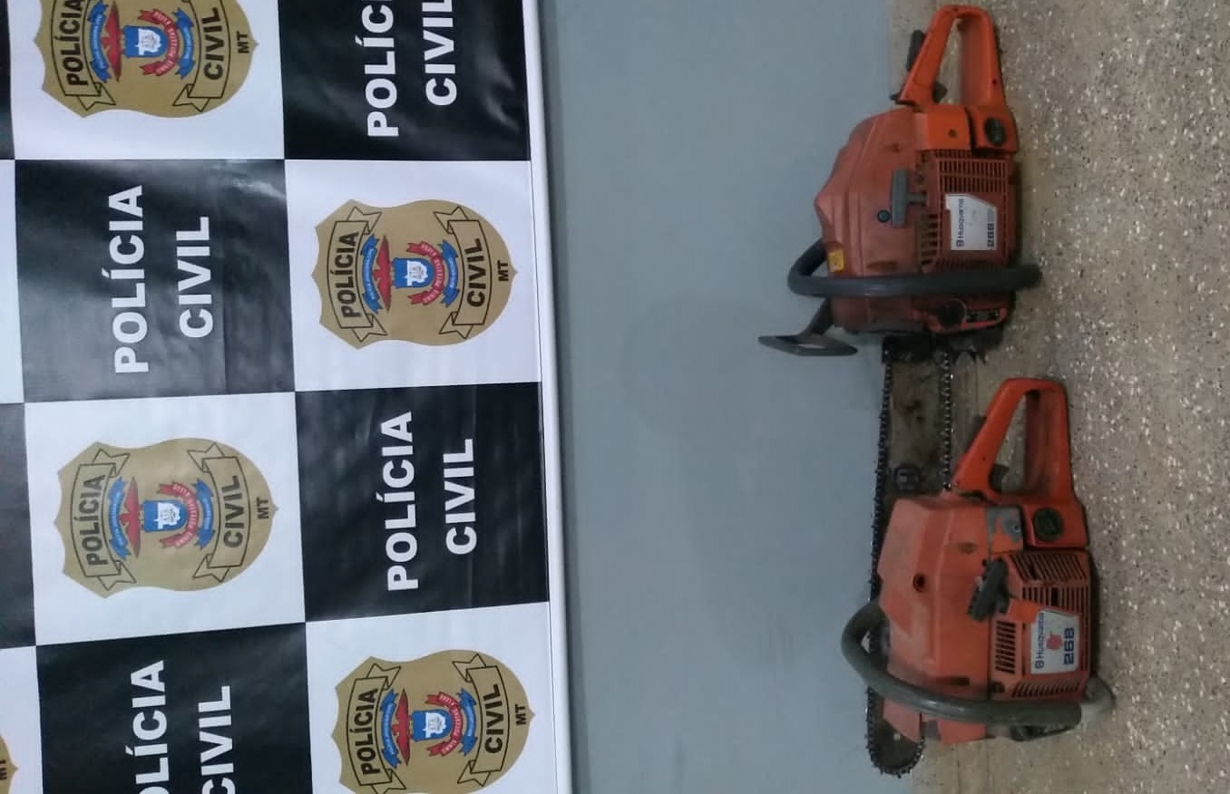 Polícia Civil recupera duas motosserras furtadas e prende homem por receptação em Comodoro
