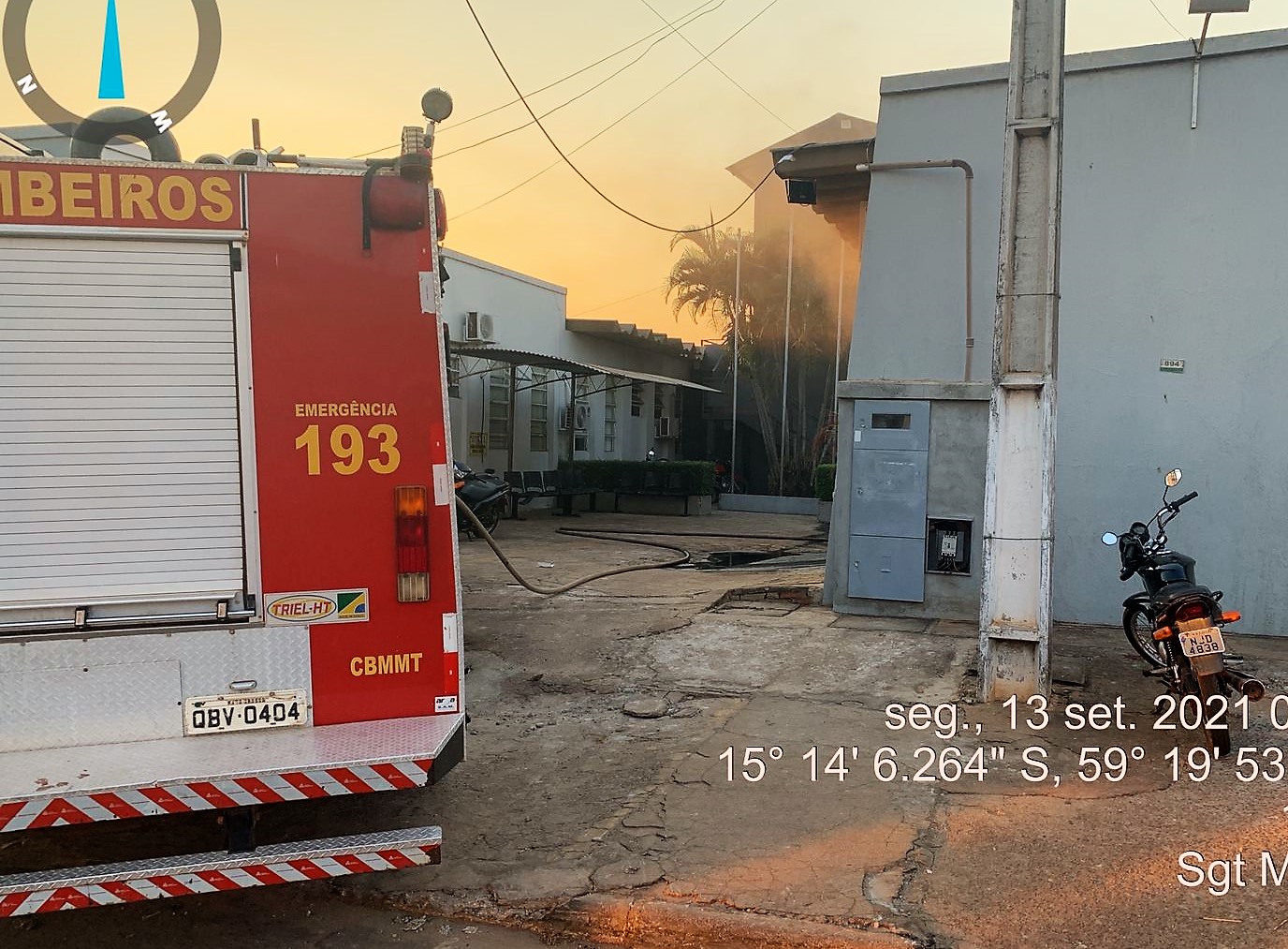 Corpo de Bombeiros Militar contém incêndio em hospital de Pontes e Lacerda