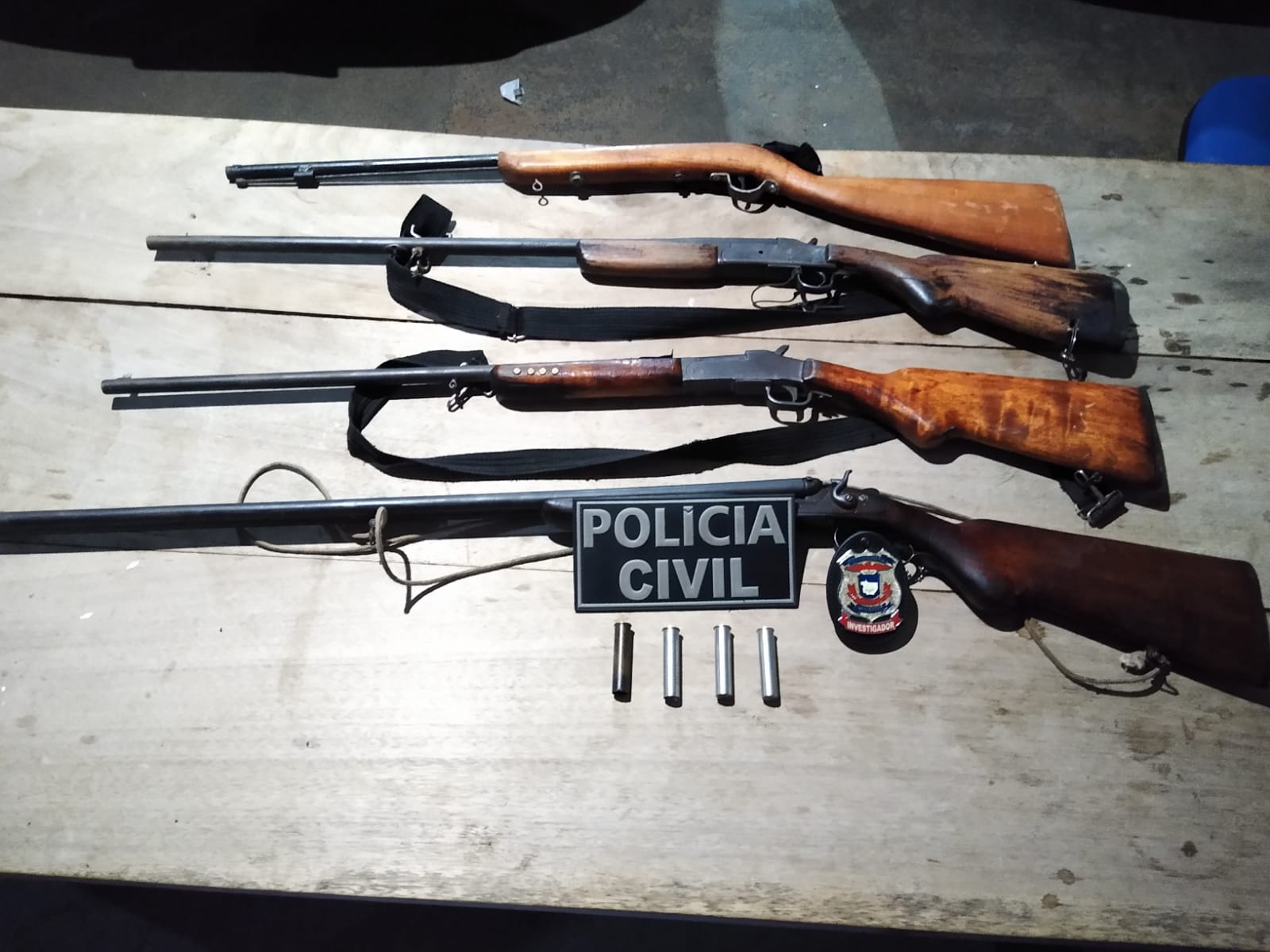 Polícia Civil apreende quatro armas de fogo após atendimento de violência doméstica em Mirassol D’Oeste
