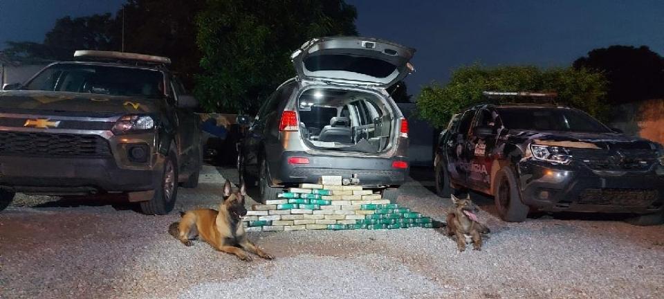 Gefron apreende 67 kg de cocaína e recupera veículos roubados em região de fronteira