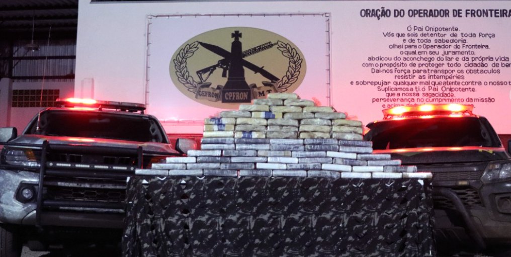 Fronteira: Cocaína avaliada em mais de R$ 1,5 milhão de reais é apreendida pelo Gefron; assista