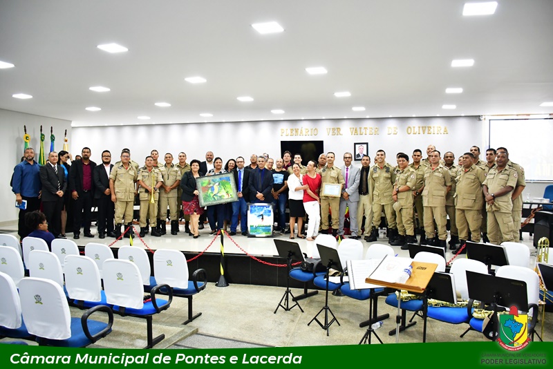 Câmara Municipal de Pontes e Lacerda realiza sessão solene e homenageia Banda de Música do Corpo de Bombeiros Militar do Estado de Mato Grosso