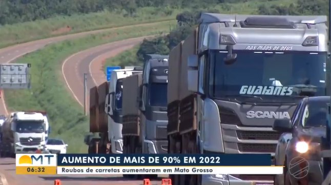 Roubo de cargas e de carretas aumenta 92% em MT no último ano e caminhoneiros são rendidos na estrada￼