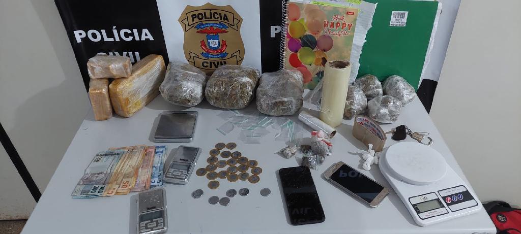 Suspeito de tráfico é preso em flagrante em Pontes e Lacerda com cinco quilos de entorpecentes