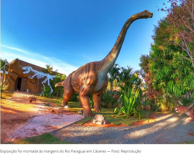Cáceres (MT) recebe exposição Parque dos Dinossauros com entrada gratuita