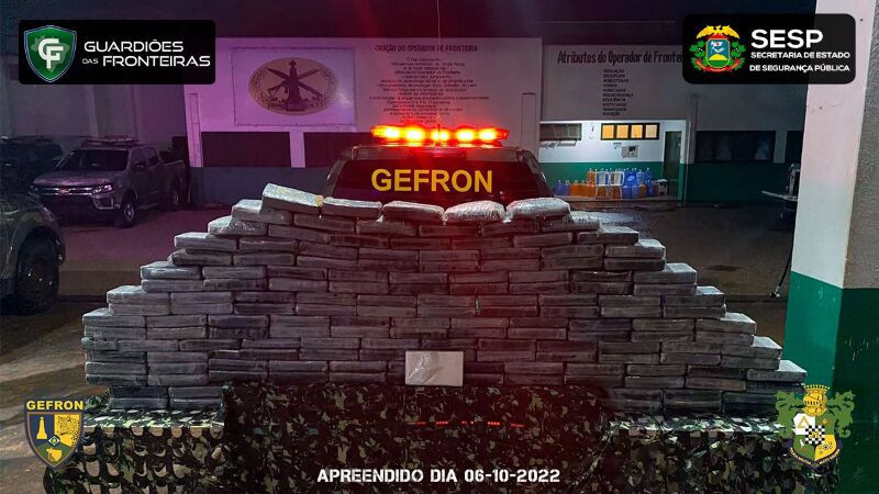 Gefron apreende 165 kg de cocaína em Porto Esperidião avaliada em mais de R$ 4,1 milhões