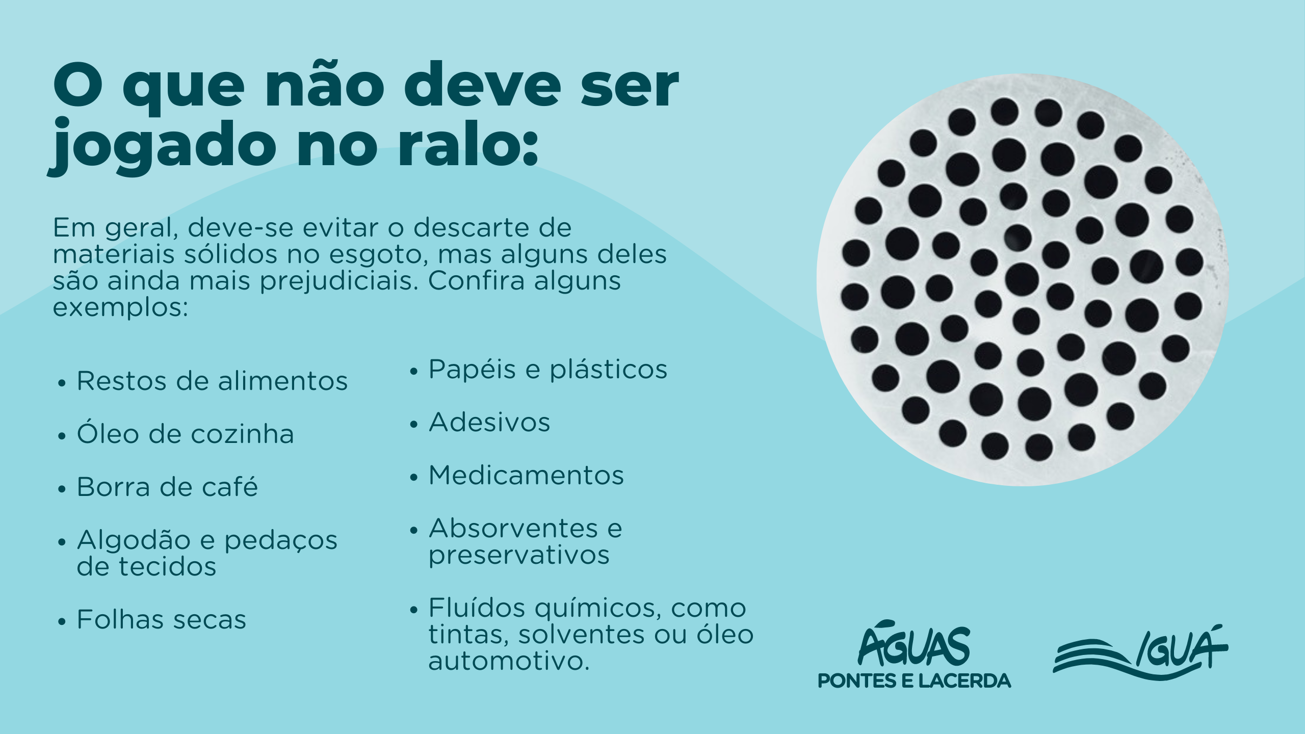 Águas Pontes e Lacerda alerta: O que não deve ser jogado no ralo