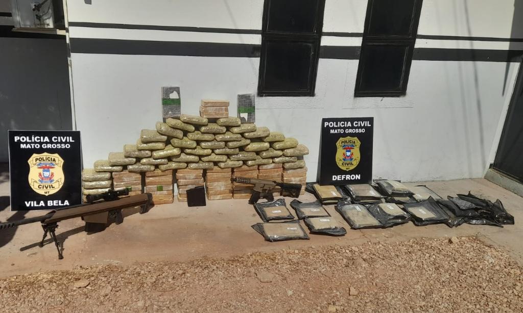 Armas de grosso calibre e R$ 1,6 milhão em drogas apreendidos na fronteira Brasil-Bolívia: Operação Protetor das Fronteiras desarticula quadrilha