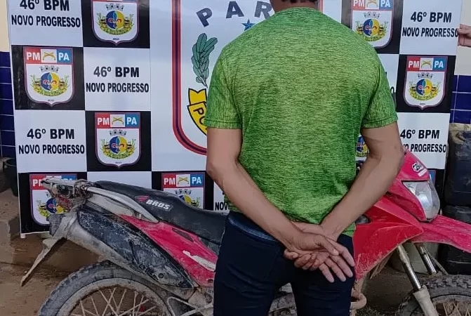 Preso no Pará com moto roubada em Mato Grosso
