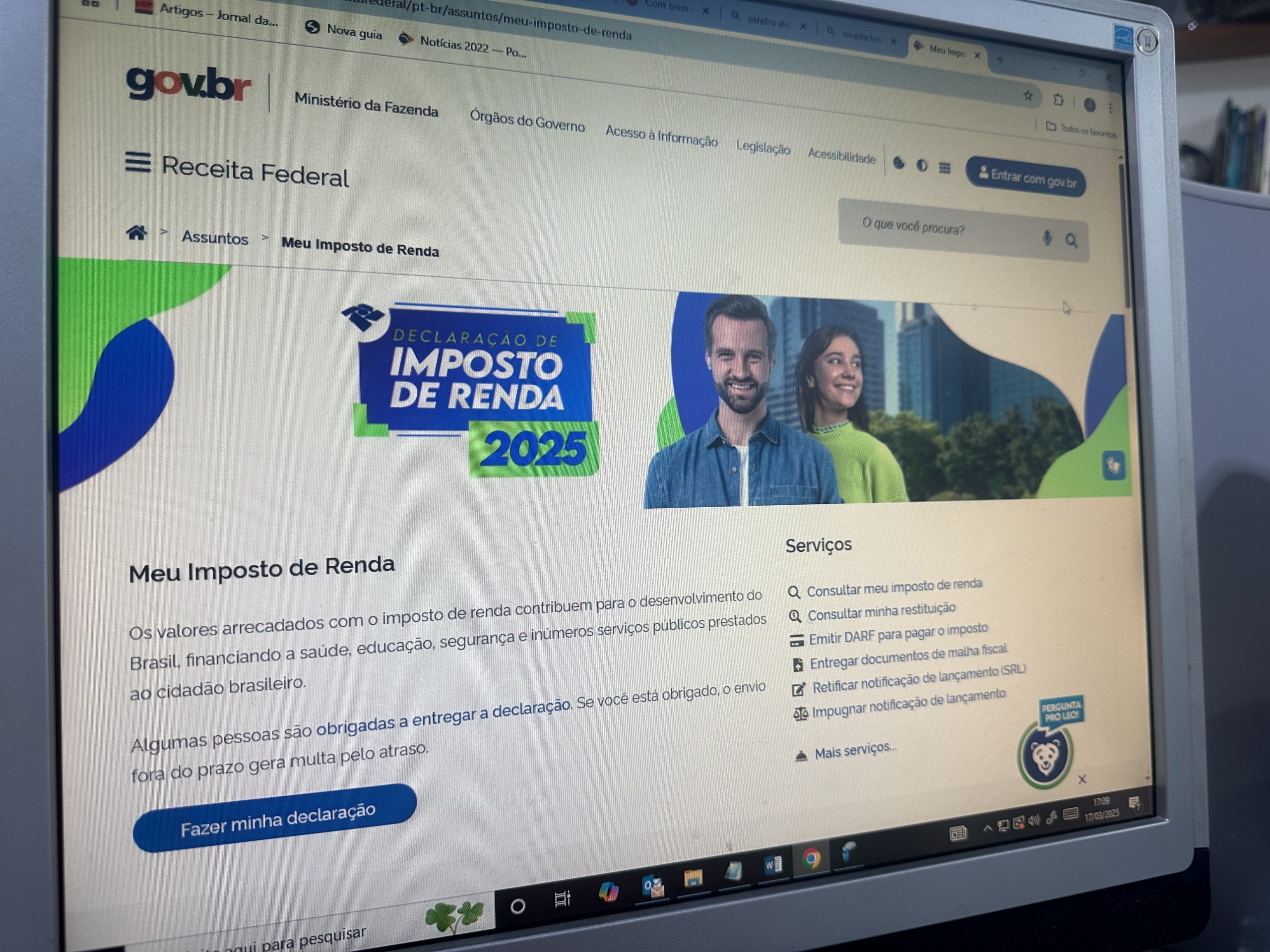 Começa o prazo para entrega da Declaração do IR