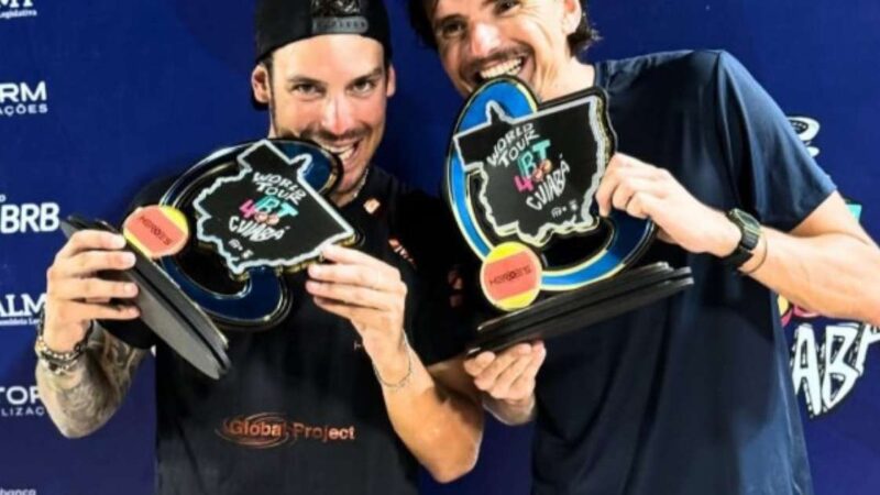 Dupla No 1 do mundo salva match-point em batalha e conquista o BT 400 de Cuiabá