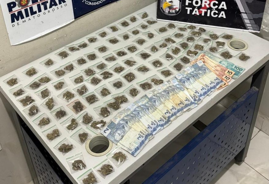 Força Tática apreende adolescente com 96 porções de maconha