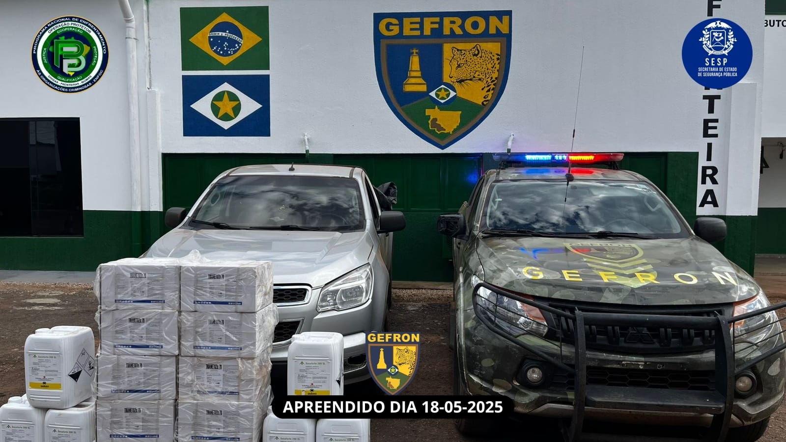 Operação Gefron apreende produtos contrabandeados em Porto Esperidião-MT