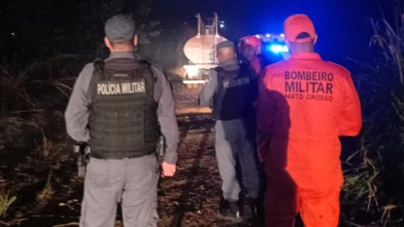 Bombeiros dão voz de prisão a homem que ateava fogo em terreno de Paranatinga