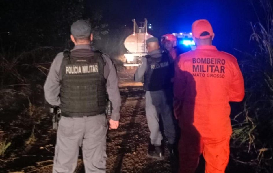 Bombeiros dão voz de prisão a homem que ateava fogo em terreno de Paranatinga