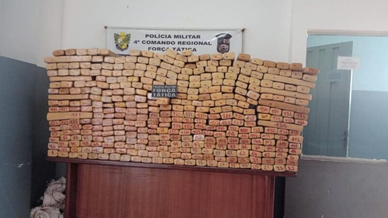 Força Tática tira de circulação 391 tabletes de maconha em Rondonópolis; drogas apreendidas pesam cerca de 490 kg