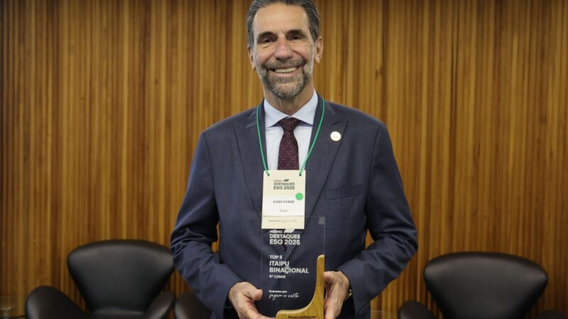 Itaipu é escolhida entre as cinco melhores empresas do País no Prêmio Destaque ESG 2025