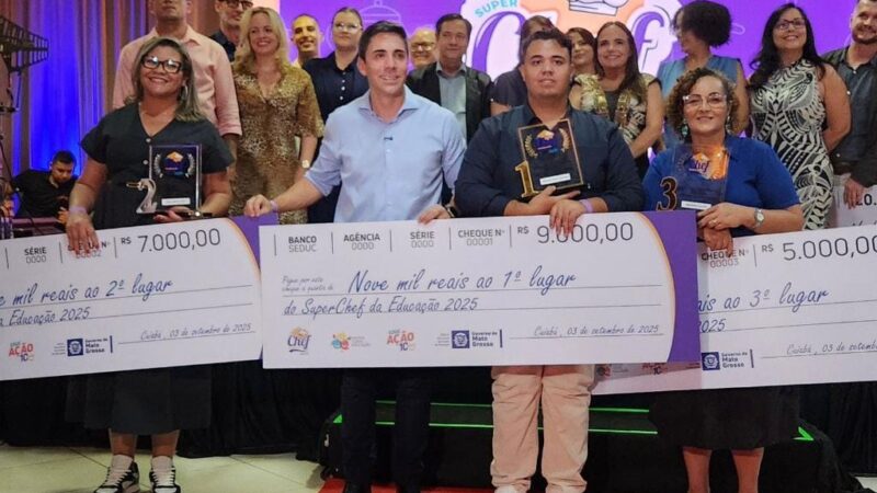 Merendeiro de Várzea Grande leva o 1º lugar no concurso “SuperChef da Educação 2025”