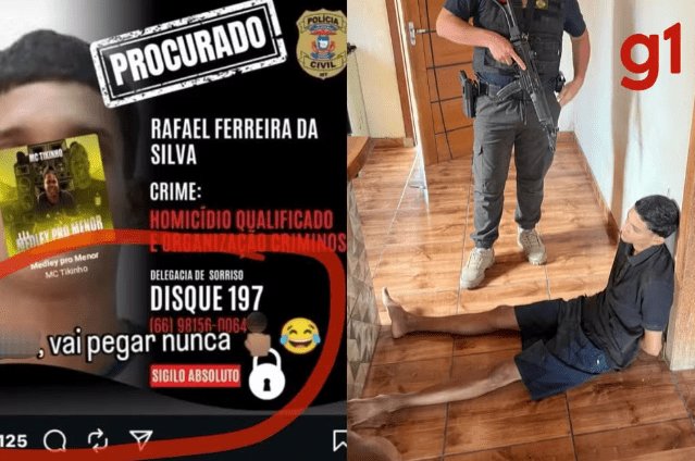 ‘Vai pegar nunca’: preso por morte de tatuador em MT debochou da polícia enquanto estava foragido