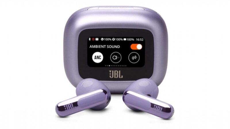 JBL Live Flex 3 tem estojo inteligente com display touch e está em oferta