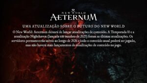 New World: Amazon anuncia fim do suporte ao seu MMO