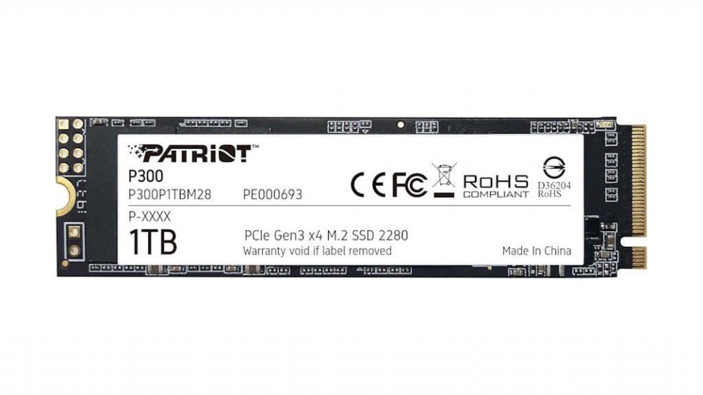 Mais espaço e velocidade: SSD Patriot P300 NVMe M.2 de 1 TB em oferta