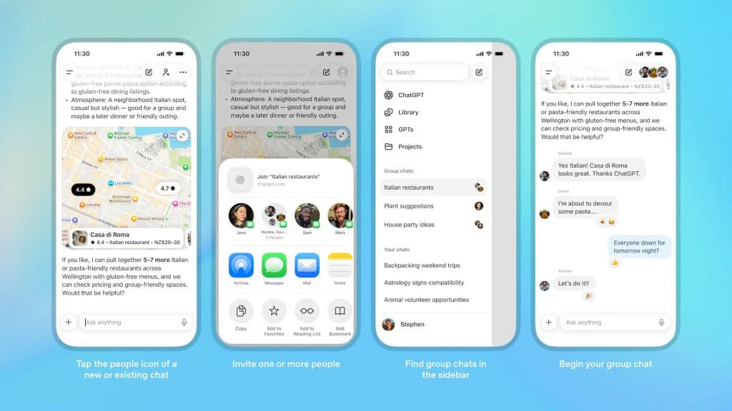 ChatGPT vira ‘grupo de WhatsApp’: IA participa de conversas com até 20 pessoas