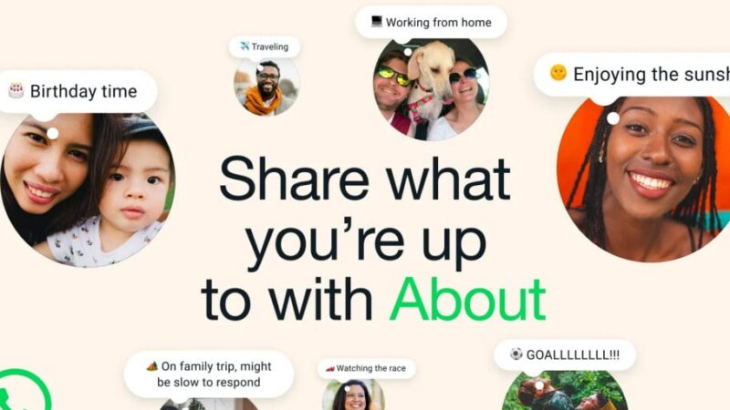WhatsApp relança o recurso “Sobre”, semelhante ao Notas do Instagram