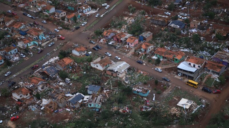 Tornado no Paraná: equipes intensificam atendimento em Rio Bonito do Iguaçu