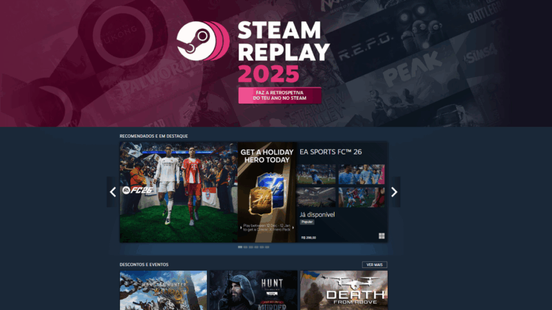 Valve libera o Steam Replay 2025; Veja como acessar e conferir sua retrospectiva de jogos