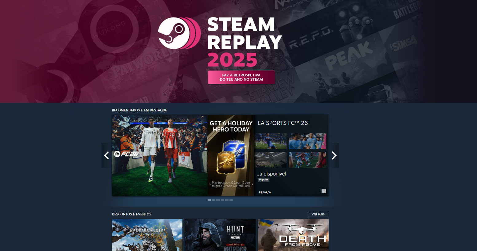 Valve libera o Steam Replay 2025; Veja como acessar e conferir sua retrospectiva de jogos