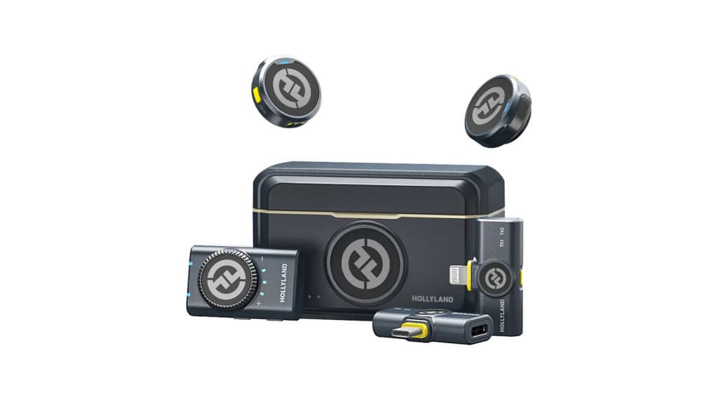 Para quem produz conteúdo online: kit com 2 microfones de lapela em oferta