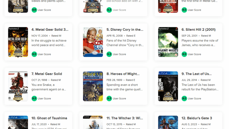 Jogo de Nintendo DS busca topo do Metacritic e supera gigantes como Baldur’s Gate 3 e The Last of Us