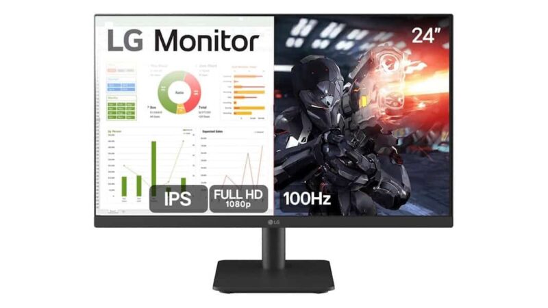 Monitor gamer em oferta: modelo de 24 polegadas da LG tem taxa de atualização de 100 Hz