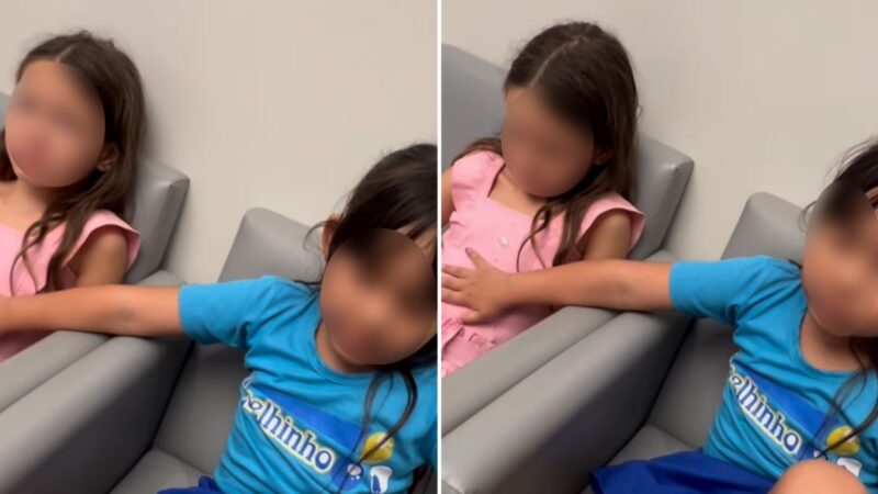 Menina ora por amiga com suspeita de apendicite no hospital: “Jesus, cura minha amiguinha”