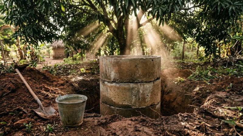 Construa sua própria caixa d’água subterrânea com anéis reciclados