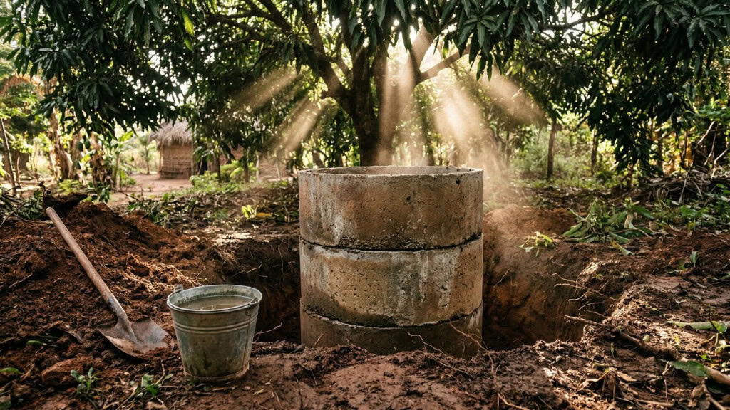 Construa sua própria caixa d’água subterrânea com anéis reciclados