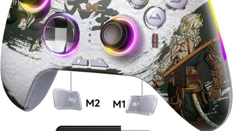 Controle gamer com Hall Effect, RGB e tema Wukong entra em oferta na Amazon