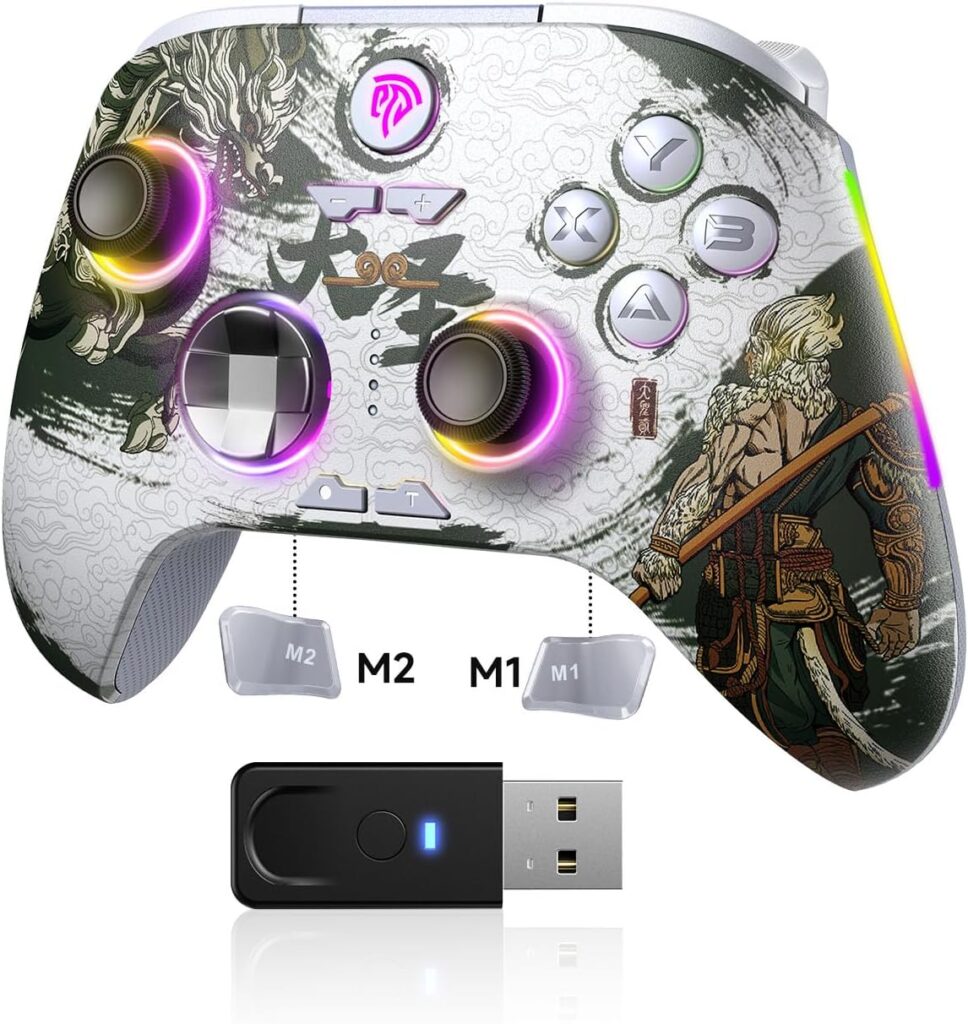 Controle gamer com Hall Effect, RGB e tema Wukong entra em oferta na Amazon