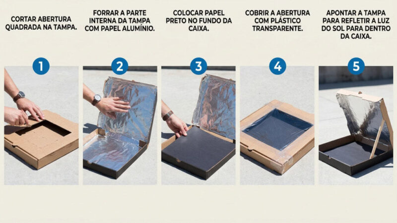 Com uma caixa de pizza e papel alumínio você pode criar um forno