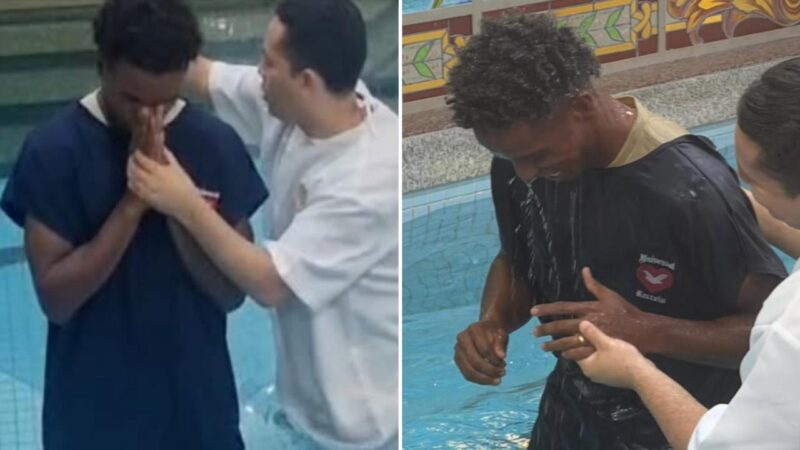 Jogador do Vasco é batizado em igreja no Rio: ‘Decidi entregar meu coração a Deus’