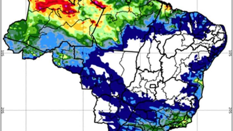 Chuva continua em boa parte do Brasil; veja como fica a previsão do tempo