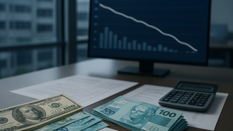 Focus reduz projeção do dólar para R$ 5,20 no fim de 2026